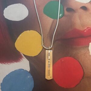 Tiffany T & Co Silver Bar & 9” Chain